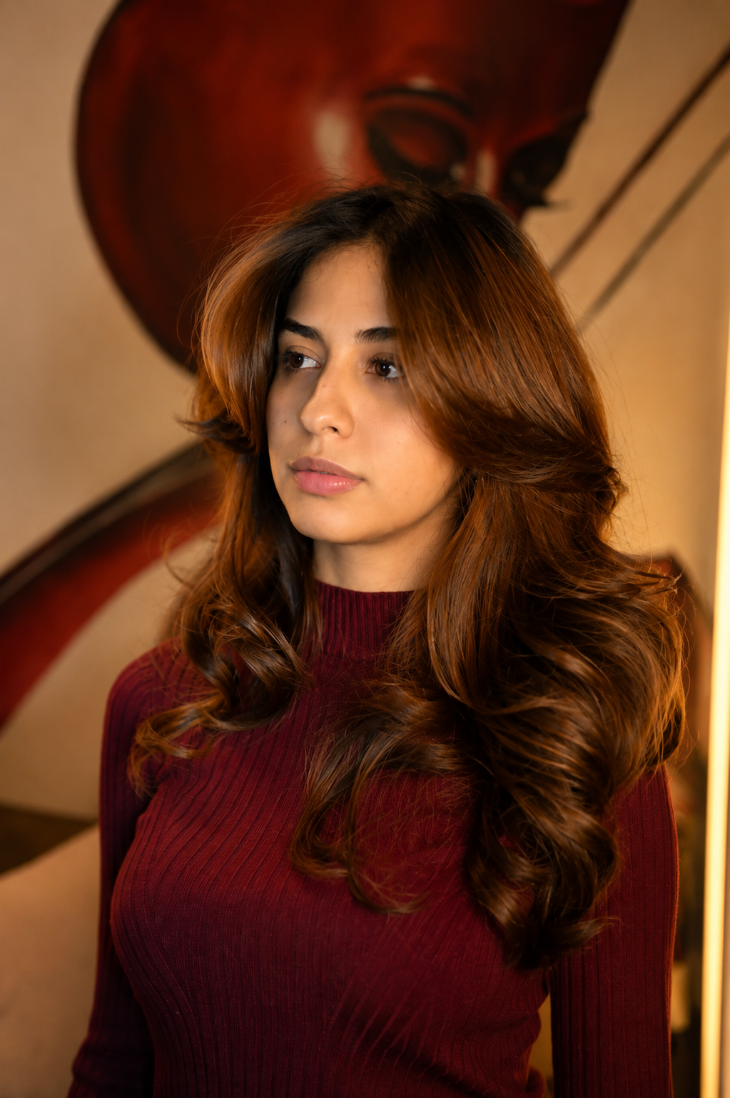 Copper-toned layered hairstyle at Icon Hair Salon Amsterdam